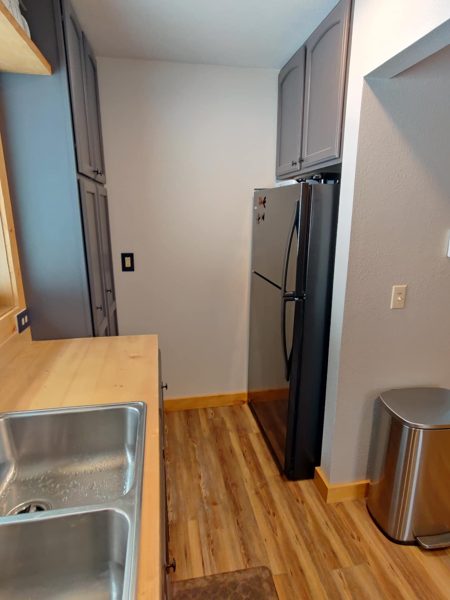 Kitchen and refrigerator
