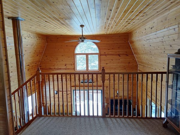View down from the loft